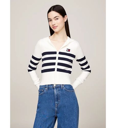 Til kvinder. DW0DW18524 Slim fit hættetrøje med hætte og patch (S), Casual, Bomuld - Tommy Jeans - Modalova