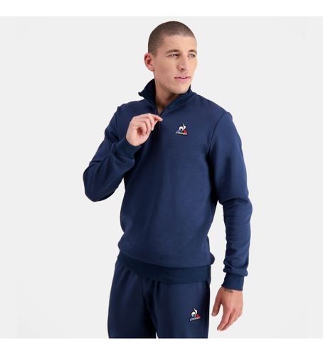 Til mænd. 2310411 Sweatshirt med halv lynlås navy (M), Casual, Bomuld, Multisport, Lange ærmer, Blå - Le Coq Sportif - Modalova