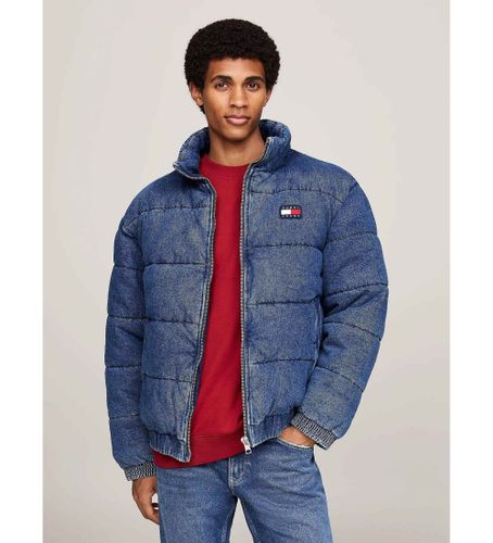 Til mænd. DM0DM20438 Quiltet denimjakke med blåt logo (M), Casual, Bomuld - Tommy Jeans - Modalova