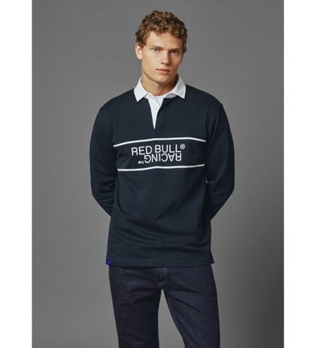 Til mænd. RM540011 Polo Rbr Logo Reflect Panel Navy Rugby (S), Casual, Bomuld, Korte ærmer, Blå - Red Bull Racing x Pepe Jeans - Modalova