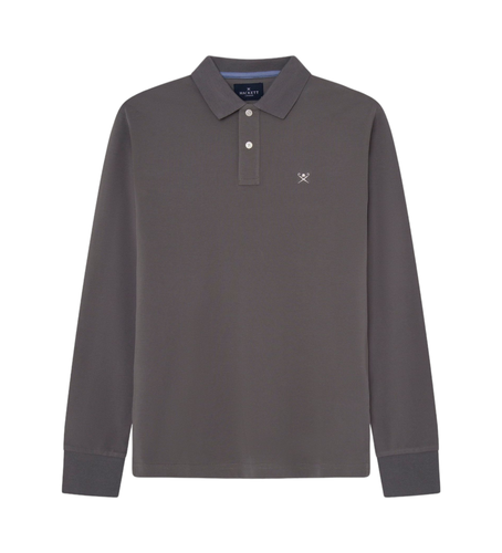 Til mænd. HM550887 Polo Slim Fit Logo (M), Casual, Bomuld, Lange ærmer - Hackett London - Modalova