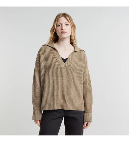 Til kvinder. D25220-D890-B736 Polo Heavy Knitted Loose (XXS), Casual, Lange ærmer, Genanvendt polister, Bæredygtig - G-Star - Modalova