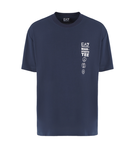 Til mænd. 7M000006_AF11970 T-shirt Pat navy (S), Casual, Bomuld, Korte ærmer, Blå - EA7 - Modalova