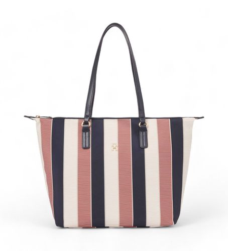 Til kvinder. AW0AW16446 Poppy Tote Stripe Multicolour (OSFA), Casual, Flerfarvet, Genanvendt polister, Bæredygtig - Tommy Hilfiger - Modalova