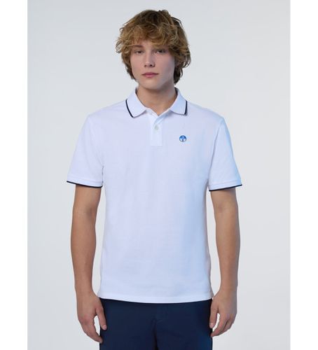 Til mænd. 692452 Poloshirt med hvidt logo (XS), Casual, Bomuld, Lange ærmer - North Sails - Modalova