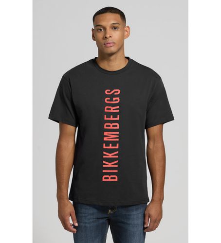 Til mænd. BMT0599 T-shirt med logo, (S), Casual, Bomuld, Korte ærmer - Bikkembergs - Modalova