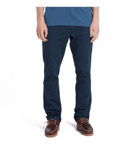 Til mænd. TB0A2BZA4331 Claremont navy twill chino-bukser med lige ben (29/32), Casual, Økologisk bomuld, Bæredygtig, Blå - Timberland - Modalova