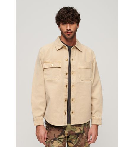 Til mænd. M4010826A Surplus overshirt i lærred (M), Casual, Bomuld, Lange ærmer - Superdry - Modalova