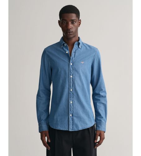 Til mænd. 3000402 Slim Fit skjorte (M), Casual, Bomuld, Lange ærmer - Gant - Modalova