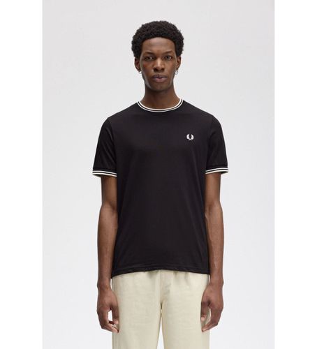 Til mænd. M1588 T-shirt Twin Tipped (S), Casual, Bomuld, Korte ærmer - Fred Perry - Modalova