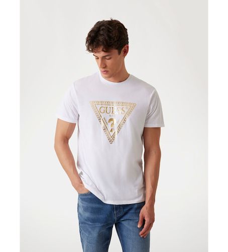 Til mænd. M5RI49K9RM1 T-shirt Chain Tri Logo (S), Casual, Bomuld, Korte ærmer - Guess - Modalova