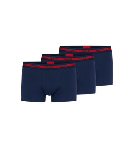 Til mænd. 50492375 3 pakker Triplet Planet navy boxershorts (L), Afslappet, Bomuld, Blå - HUGO - Modalova