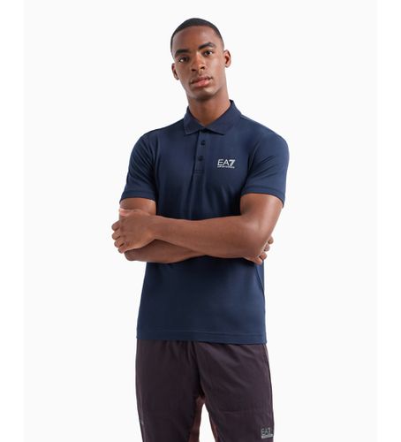 Til mænd. 8NPF14_PJVQZ Core identity polo shirt i stretch bomuld navy (M), Casual, Korte ærmer, Blå - EA7 - Modalova