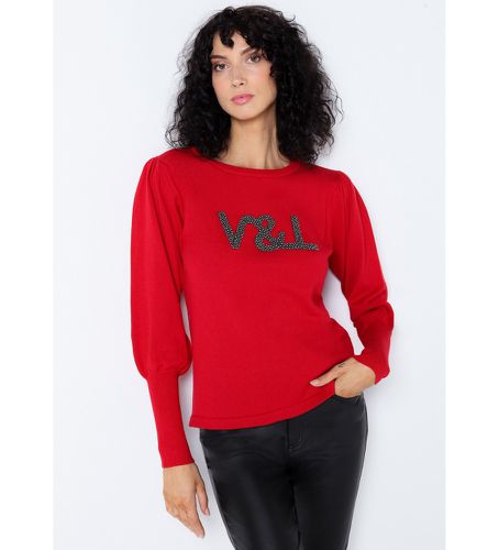 Til kvinder. 3674799 perle-sweater (S), Casual, Bomuld, Lange ærmer - Victorio & Lucchino, V&L - Modalova