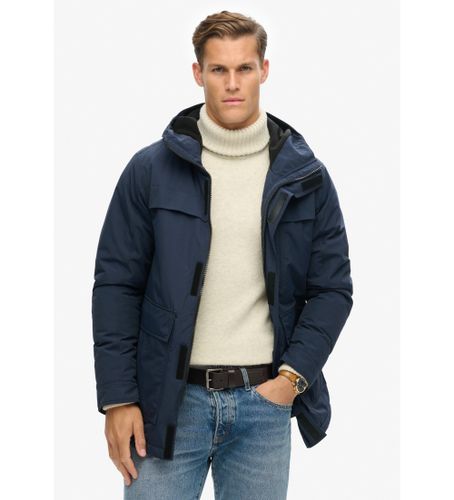 Til mænd. M5011938A Surplus navy parka med hætte (L), Casual, Nylon, Blå - Superdry - Modalova