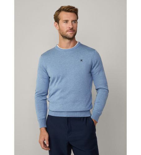 Til mænd. HM703312 Jumper i blåt bomulds- og silkestof (3XL), Casual - Hackett London - Modalova