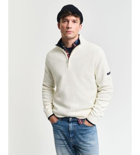 Til mænd. 8050231 Pullover med halv lynlås i , ribbet bomuld (S), Casual - Gant - Modalova