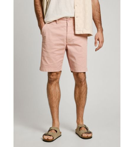 Til mænd. PM801181 Lyserøde chino-shorts i twillstof med stretch (34), Casual, , Bomuld, Bæredygtig - Pepe Jeans - Modalova