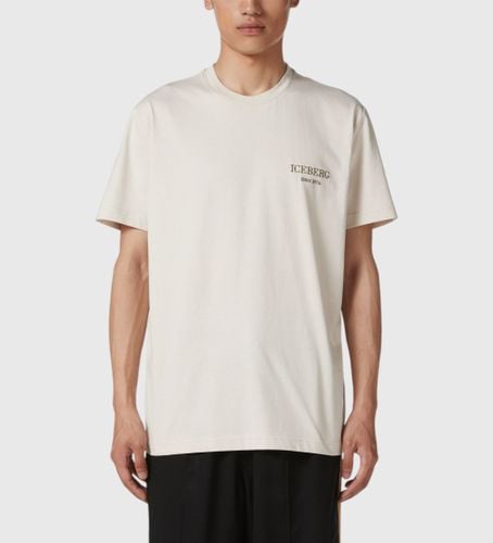 Til mænd. 25EI1P0F0466327 Klassisk regular fit strikket T-shirt (S), Casual, Bomuld, Korte ærmer - Iceberg - Modalova