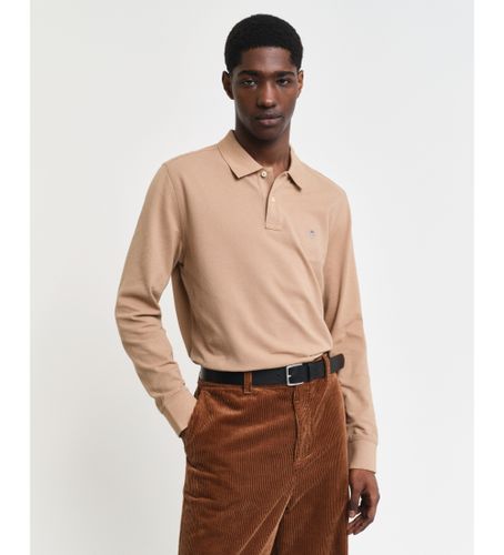 Til mænd. 2230 Shield piqué polo shirt (L), Casual, Bomuld, Lange ærmer - Gant - Modalova