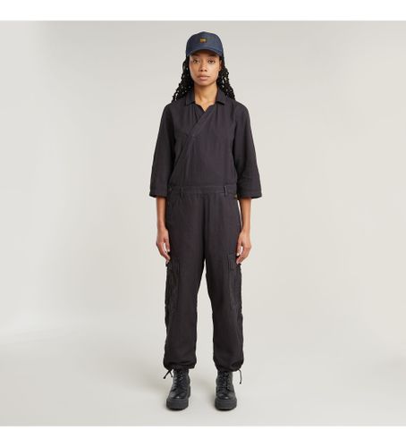 Til kvinder. D26008-D454-G476 Gråt wrap-jumpsuit (XS), Casual, 3/4 ærmer, Økologisk bomuld, Bæredygtig - G-Star - Modalova
