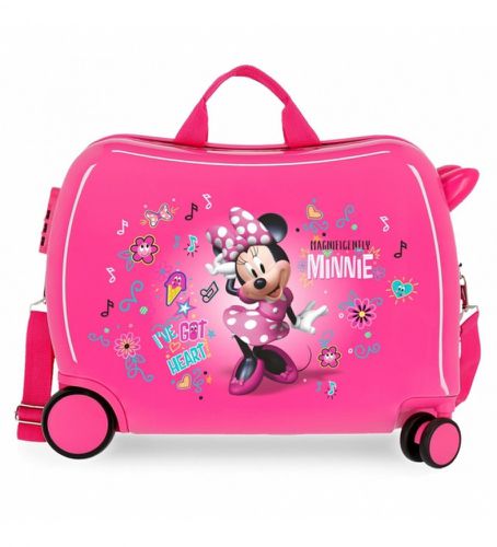 Til mænd/drenge. 23398E1 Minnie Stickers Ride-on kuffert 2 hjul med flere retninger -38x55x20cm (OSFA), Casual, Pink, Syntetisk, ABS/P - Disney - Modalova