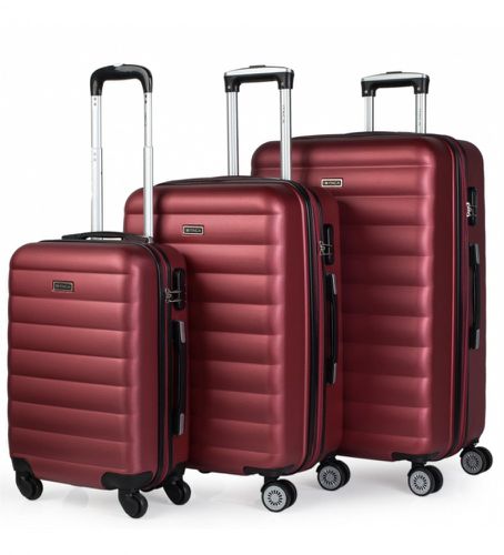 Unisex. 71200-02 4 Hjulet Trolley Travel Trolley Kuffertsæt 71200 Maroon -55X65X75Cm -55X65X75Cm (OSFA), Casual, Rødbrun, ABS/Polykarbo - ITACA - Modalova