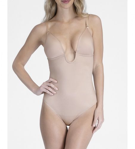 Til kvinder. 10206R_CHAMPAGNE Body Shaper med U-udskæring 10206R champagne (S), Casual, Elastin - SPANX - Modalova