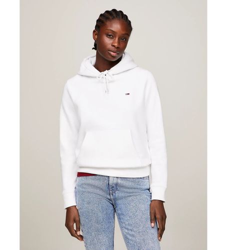 Til kvinder. DW0DW09228 Regular Sweatshirt med hætte og fleeceforing (XXL), Casual, Lange ærmer, Økologisk bomuld, Bæredygti - Tommy Jeans - Modalova