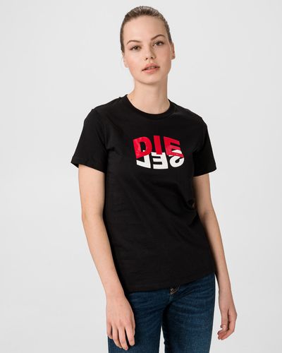 Diesel T-Sily T-shirt Black - Diesel - Modalova