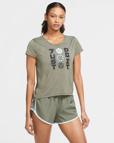 Nike Icon Clash Run T-shirt Green - Nike - Modalova