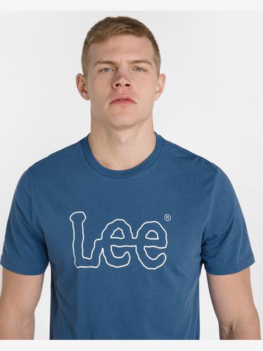 Lee Wobbly Logo T-shirt Blue - Lee - Modalova