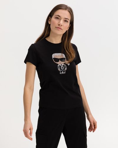 Ikonik Rhinestone T-shirt - Karl Lagerfeld - Modalova