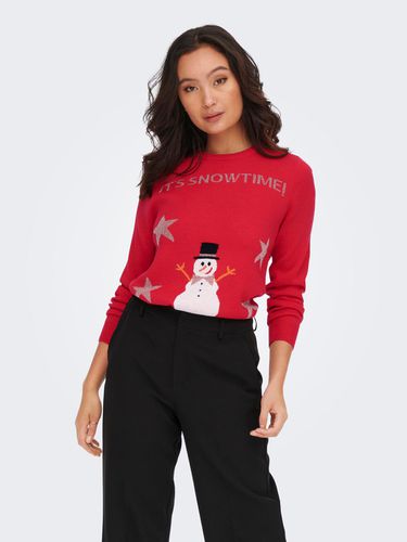 ONLY Xmas Happy Sweater Red - ONLY - Modalova