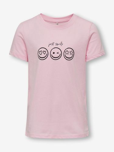 ONLY Smil Kids T-shirt Pink - ONLY - Modalova
