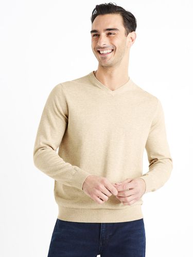 Celio Decotonv Sweater Beige - Celio - Modalova