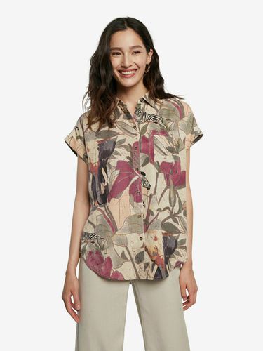 Desigual Cam Etnican Shirt Beige - Desigual - Modalova