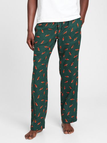 GAP V-Flannel Pajama Pants Green - GAP - Modalova