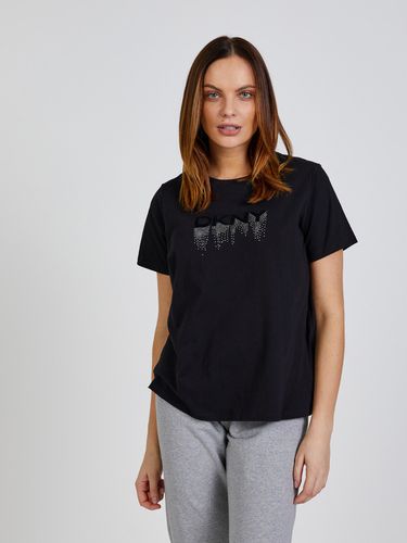 DKNY Embellished Drip T-shirt Black - DKNY - Modalova