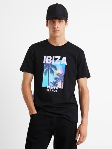 Celio Cesouth Ibiza T-shirt Black - Celio - Modalova
