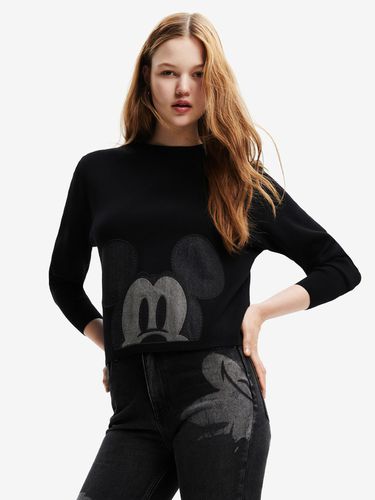 Mickey Patch Denim Sweater - Desigual - Modalova