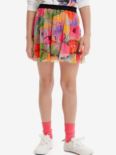 Desigual Flowers Girl Skirt Pink - Desigual - Modalova