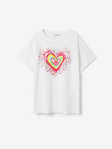 Desigual Heart Kids T-shirt White - Desigual - Modalova