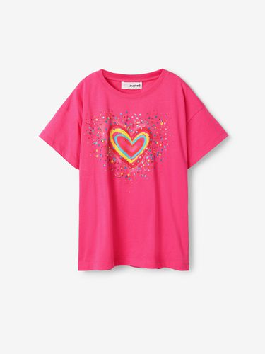 Desigual Heart Kids T-shirt Pink - Desigual - Modalova