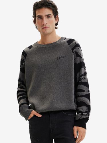Desigual Arnaldo Sweater Grey - Desigual - Modalova