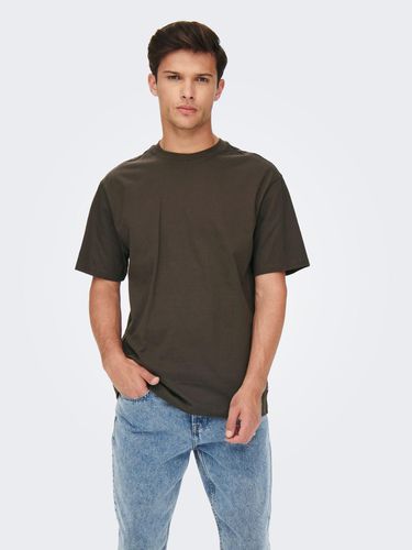 ONLY & SONS Fred T-shirt Brown - ONLY & SONS - Modalova