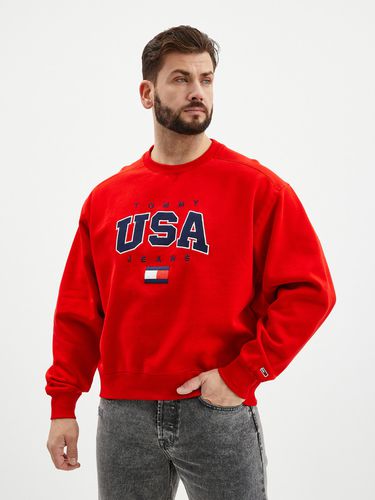 Tommy Jeans Sweatshirt Red - Tommy Jeans - Modalova