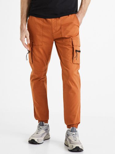 Celio Dozip Trousers Orange - Celio - Modalova