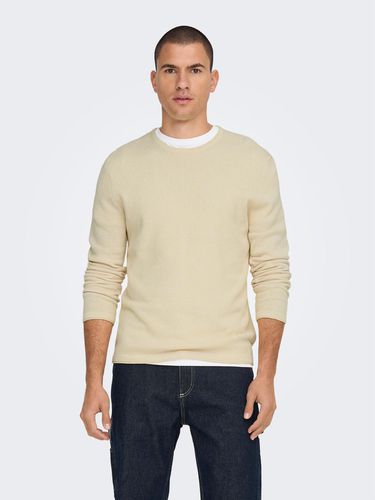 ONLY & SONS Panter Sweater White - ONLY & SONS - Modalova