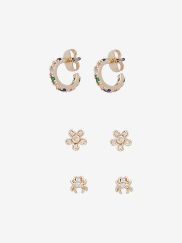 Pieces Lylla Eet of earrings Gold - Pieces - Modalova